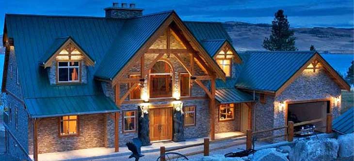 Cansion model displaying custom timberframe post beam craftsmanship