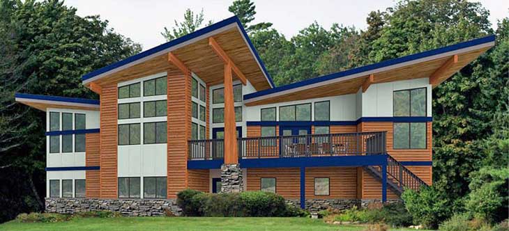 Portico model featuring innovative modern home package design